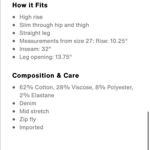 Levis High Rise Straight Leg Denim - Picture 5 of 5